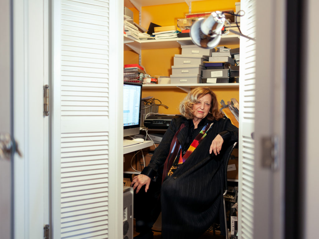 Lynn Hershman Leeson photographed at her studio in San Francisco for the New York Times' T Magazine.