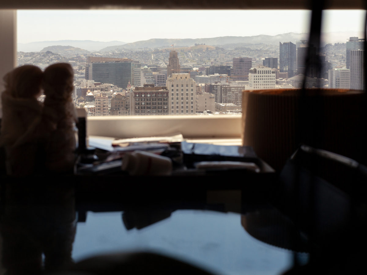 Window view from Lynn Hershman Leeson's studio in San Francisco, CA