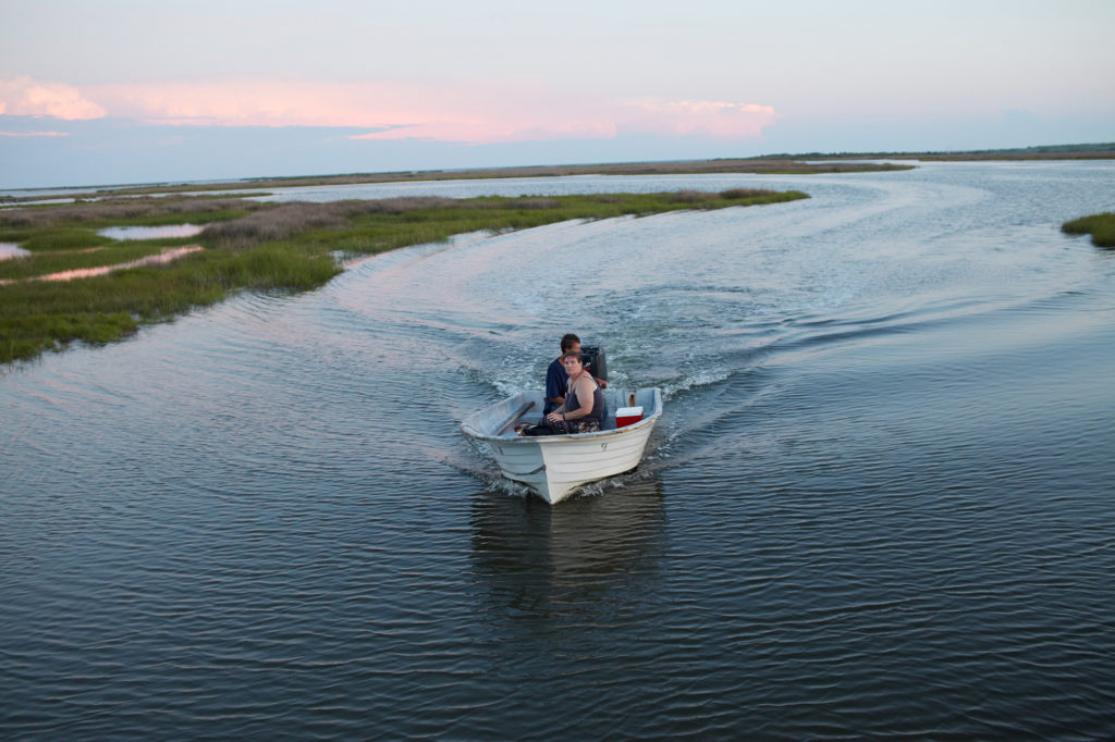 Couple on boat