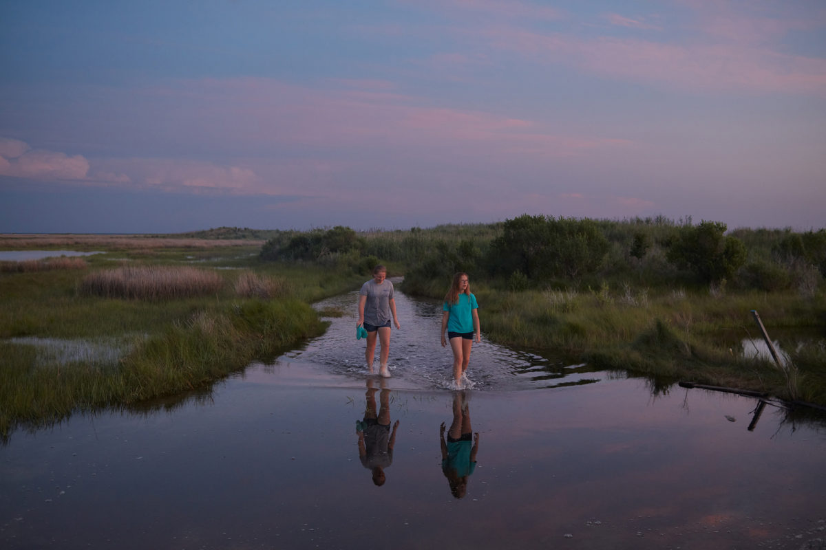 Flooded pathway