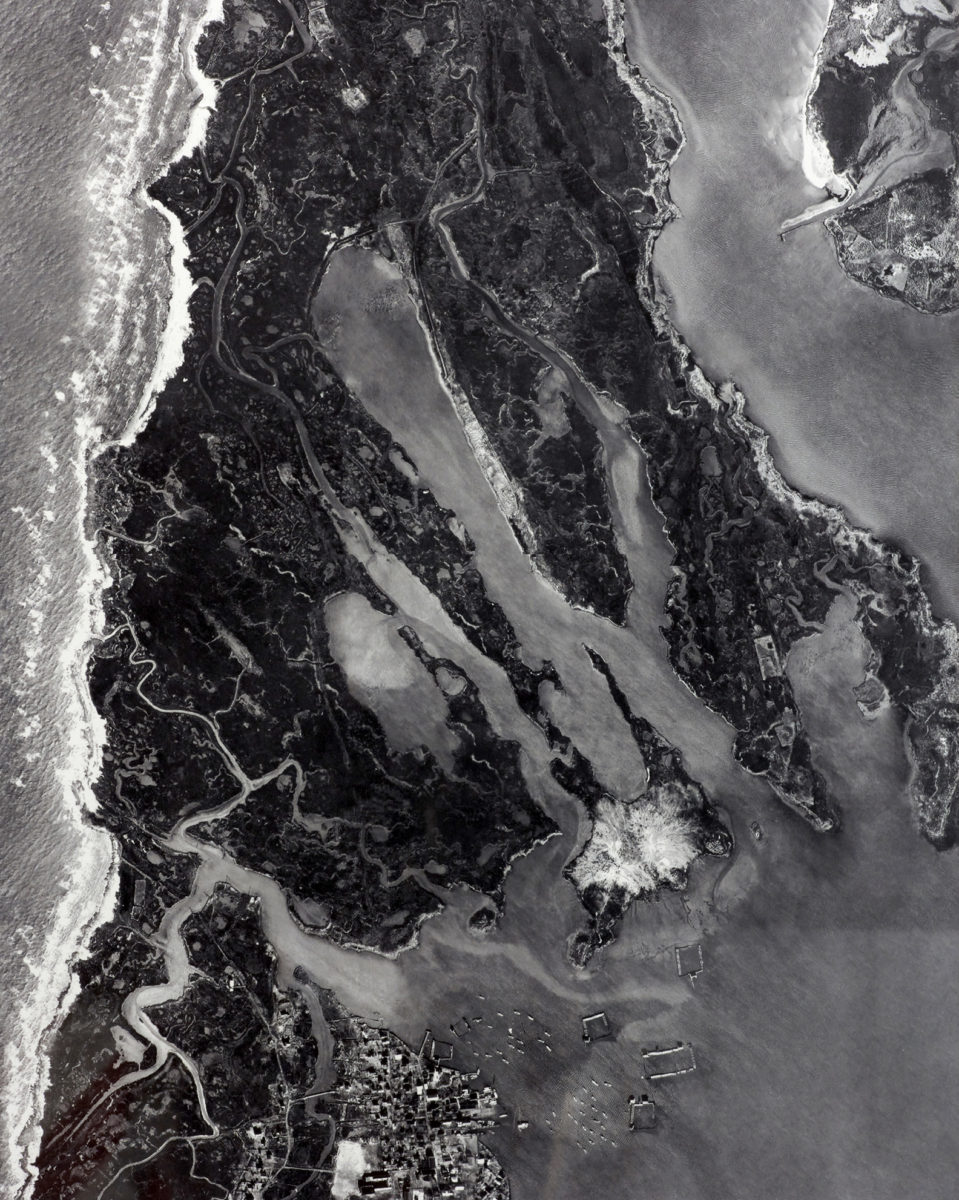 Archival image illustrating land loss